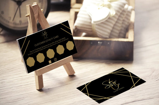 Tarjetas de fidelización de clientes de marca (paquete de 50)