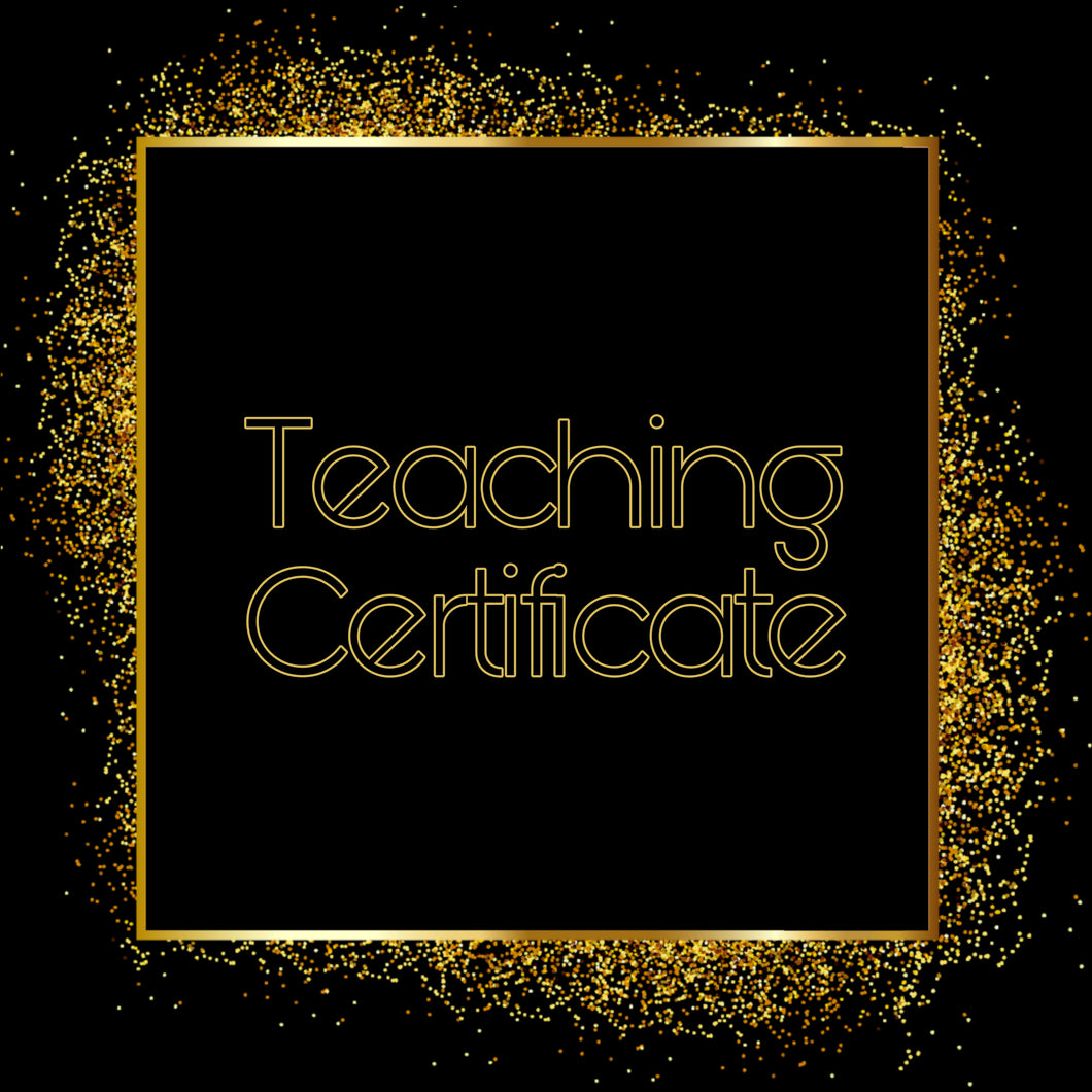 Teaching Certificate - Open Your Own Training Academy